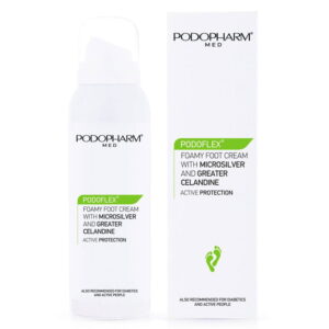 Podopharm PODOFLEX® Ochronny krem do stóp w piance z mikrosrebrem i jaskółczym zielem 125ml