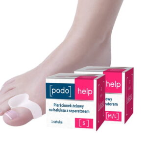 PODOHELP Pierścionek żelowy na Haluksa z nastawiaczem (S)