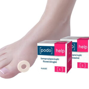 PODOHELP krążki filcowe na Haluksa 4 szt. owalne (L)