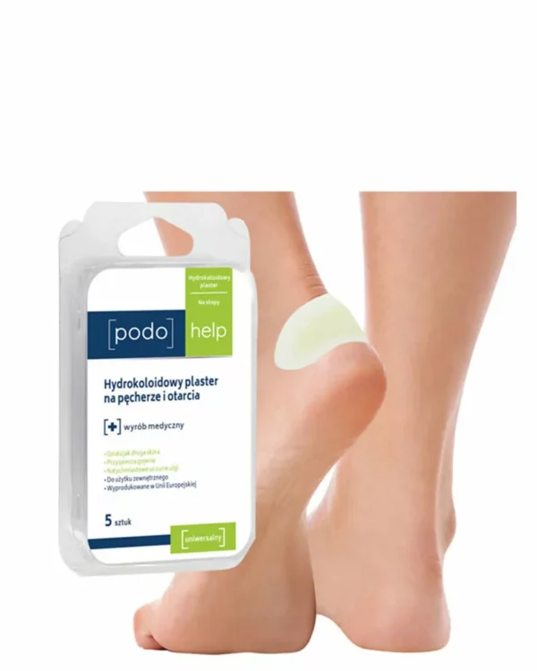 Podohelp Hydrokoloidowy plaster na pęcherze i otarcia 5 szt.
