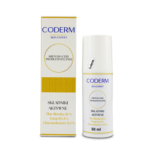 Coderm Krem ze śluzem ślimaka 26% i totarolem 1,4% - 50 ml