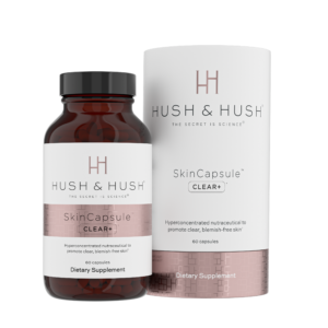 HUSH & HUSH  SkinCapsule CLEAR+ Wegański suplement diety wspierający skórę w przebiegu trądziku