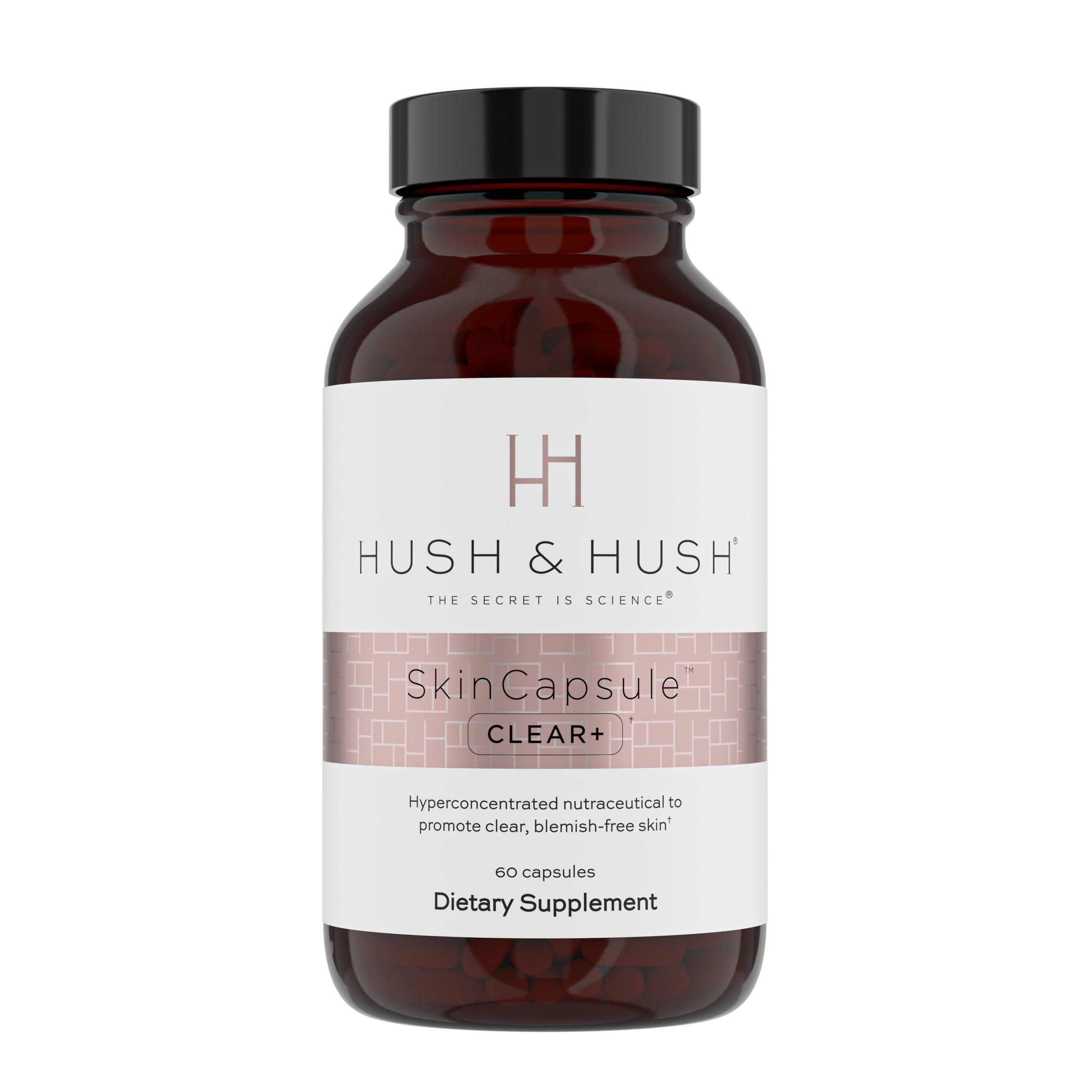 HUSH & HUSH SkinCapsule CLEAR+ Wegański suplement diety wspierający skórę w przebiegu trądziku - obrazek 2