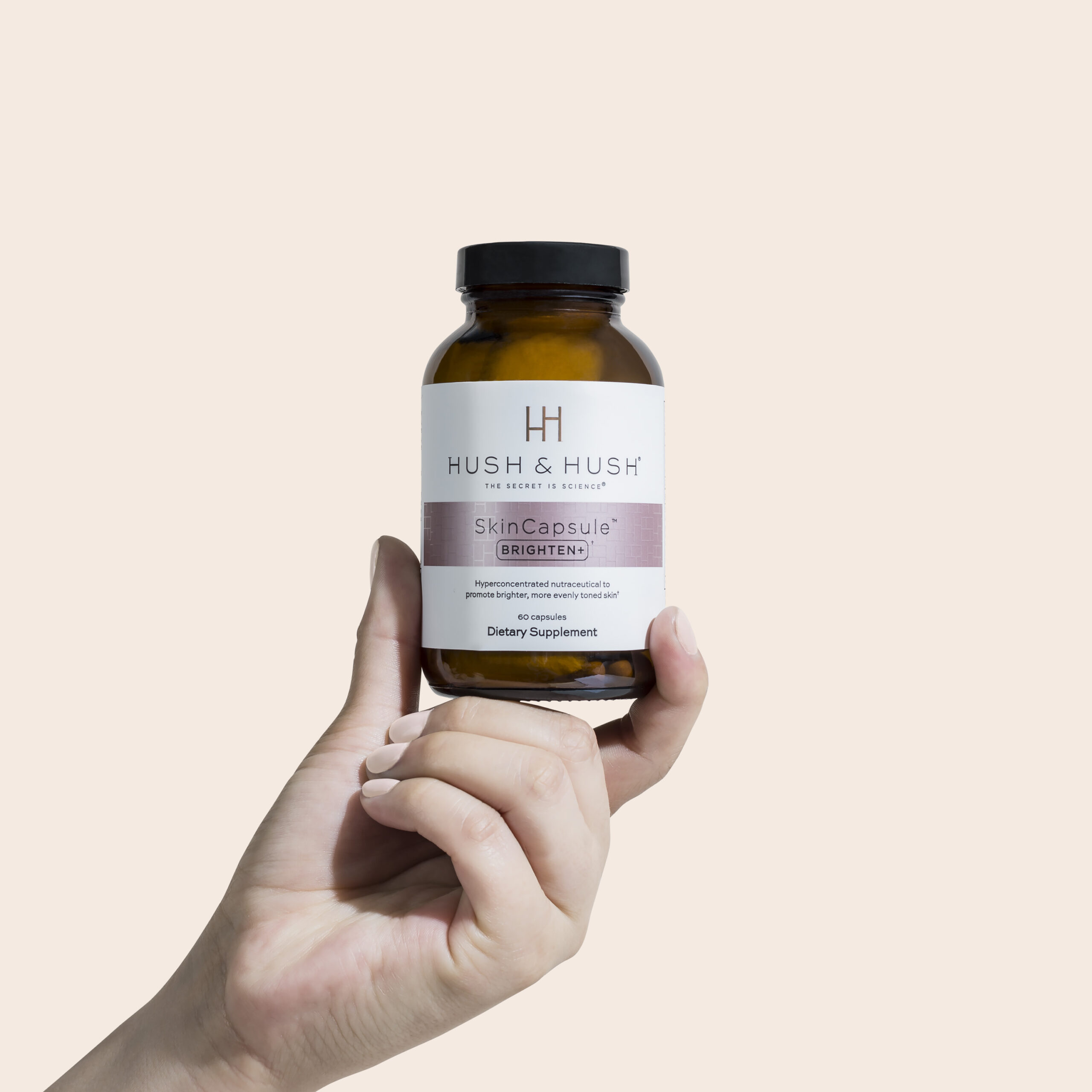 HUSH & HUSH SkinCapsule BRIGHTEN+ Wegański suplement diety wspierający rozjaśnianie przebarwień - obrazek 3