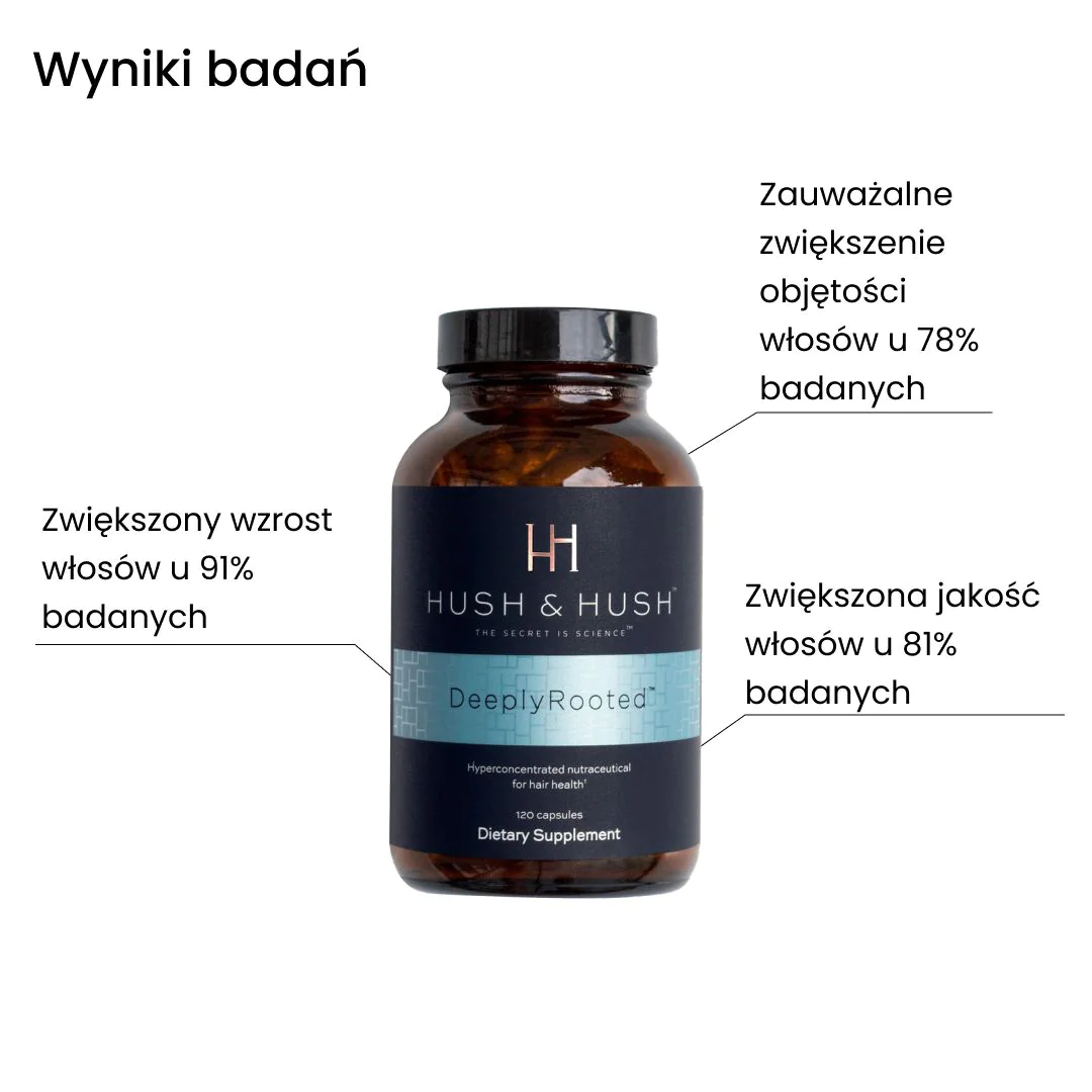 HUSH & HUSH DeeplyRooted™ Suplement diety wzmacniający włosy i odżywiający skórę głowy 120 tab. - obrazek 3