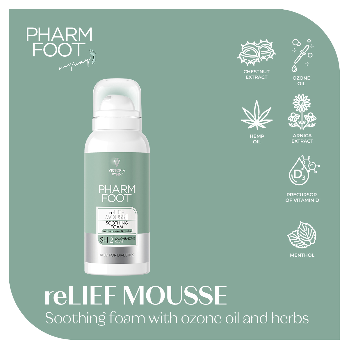 Pianka do stóp reLIEF MOUSSE 105 ml – Pharm Foot – Pharm Foot