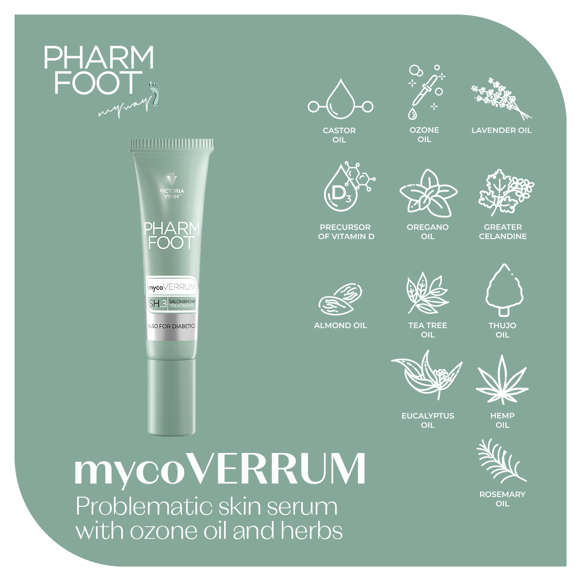 Serum do pielęgnacji skóry mycoVERRUM 15 ml – Pharm Foot – Pharm Foot