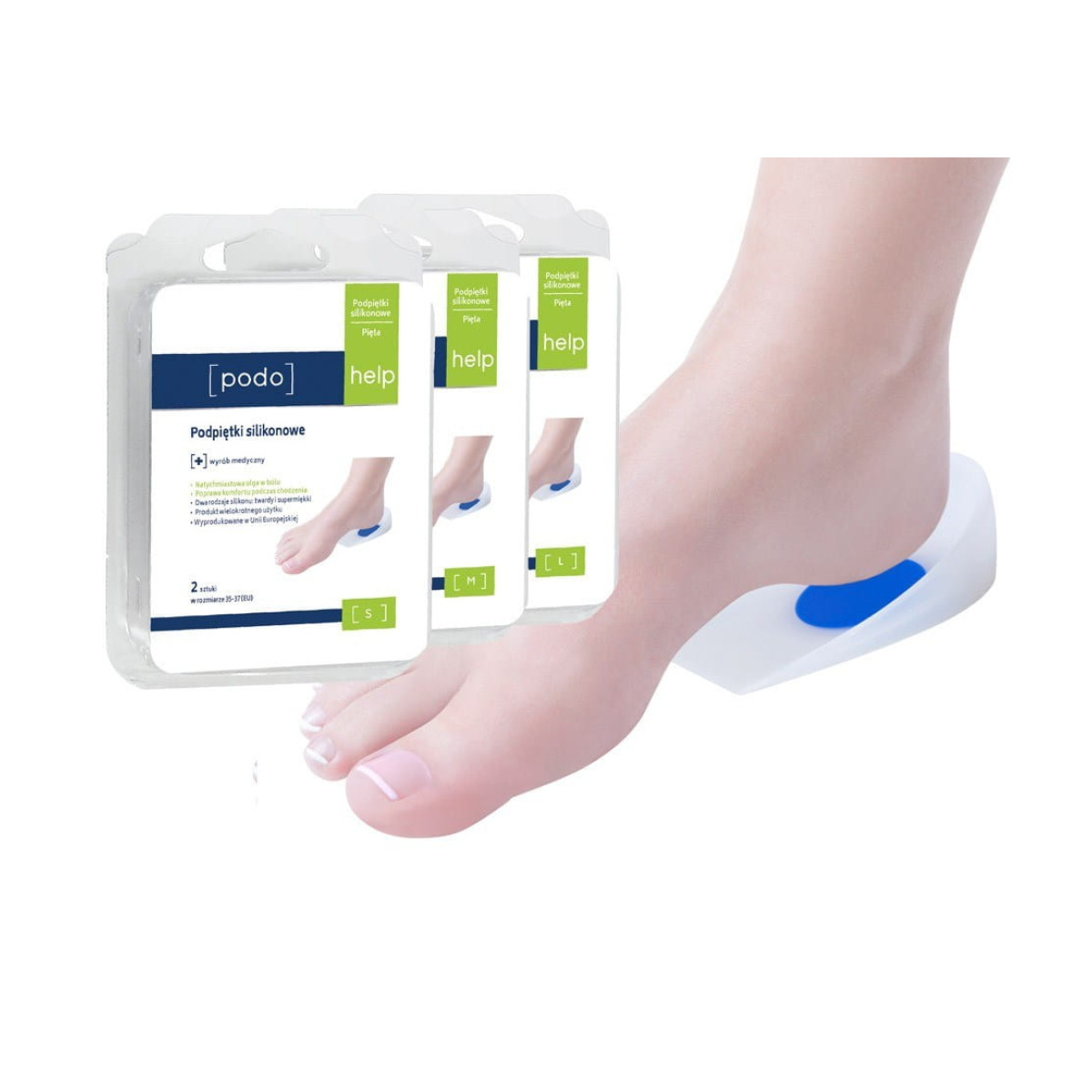 PODOHELP podpiętki silikonowe 2 szt (M)
