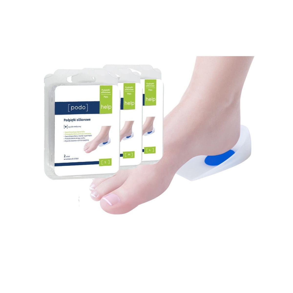 PODOHELP podpiętki silikonowe 2 szt (M) - zdjęcie produktu