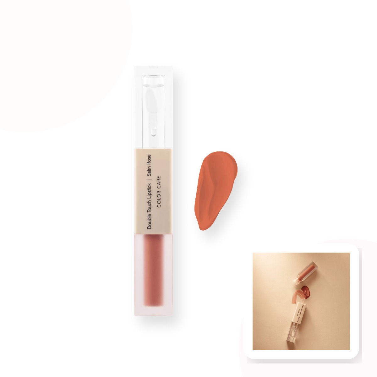Double Touch Lipstick Satin Rose – dwufazowa pomadka 2 x 1,72 ml - zdjęcie produktu